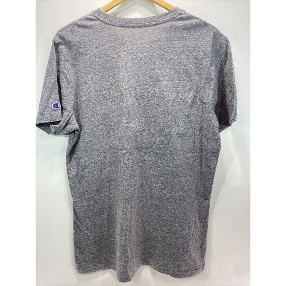 Baylor Bears Embroidered Gray Champion T-shirt Men's Large 44" Chest - Picture 6 of 7